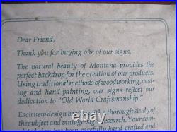 Big Sky Carvers Ducks Unlimited Gunners Club Wood Sign 19 x 16 withBack Label