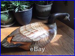 Big Sky Carvers Early Wooden Carved Canada Goose Signed Rare