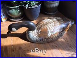 Big Sky Carvers Early Wooden Carved Canadian Goose Signed Rare