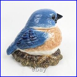 Big Sky Carvers Eastern Bluebird Fat Bird Cookie Jar Cannister Phyllis Driscoll