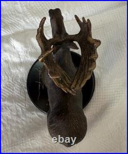 Big Sky Carvers Edge of Winter by Marc Pierce A445 on Wood Base Mos Bull Moose