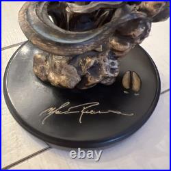 Big Sky Carvers Edge of Winter by Marc Pierce A764 on Wood Base Mos Bull Moose