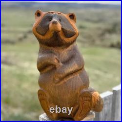Big Sky Carvers Emily the Raccoon Wood Sculpture