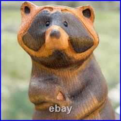 Big Sky Carvers Emily the Raccoon Wood Sculpture
