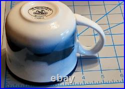 Big Sky Carvers FLY FISHING Stoneware 4 PC. SET/S Blue & White T. Norby 2000