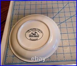 Big Sky Carvers FLY FISHING Stoneware 4 PC. SET/S Blue & White T. Norby 2000