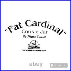 Big Sky Carvers Fat Cardinal Bird Cookie Jar Cannister by Phyllis Driscoll