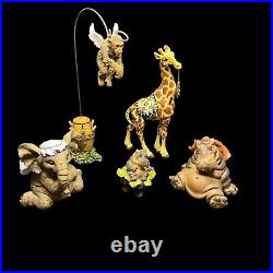 Big Sky Carvers Figurine Set 6 Pieces Original Box Safari Nativity CHIPPED READ