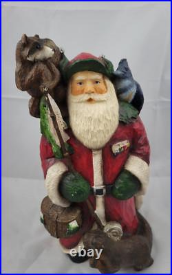 Big Sky Carvers Fishing Buddies II Santa by Stuart Bond Wood-Look Figurine 10.5