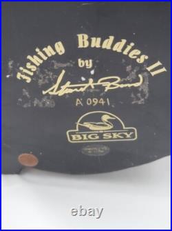 Big Sky Carvers Fishing Buddies II Santa by Stuart Bond Wood-Look Figurine 10.5