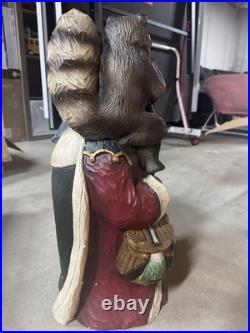 Big Sky Carvers Fishing BuddiesSanta by Stuart Bond Wood Style Statue 21.5