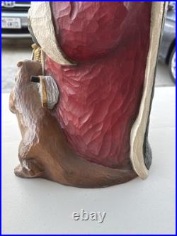 Big Sky Carvers Fishing BuddiesSanta by Stuart Bond Wood Style Statue 21.5