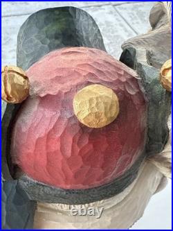 Big Sky Carvers Fishing BuddiesSanta by Stuart Bond Wood Style Statue 21.5