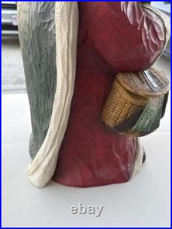 Big Sky Carvers Fishing BuddiesSanta by Stuart Bond Wood Style Statue 21.5