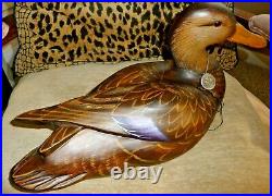 Big Sky Carvers Gold Medallion John Gewerth Wood Duck Decoy Numbered 535/1250