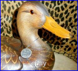 Big Sky Carvers Gold Medallion John Gewerth Wood Duck Decoy Numbered 535/1250