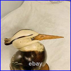 Big Sky Carvers Gordon Alcon Wooden Hand Carved Heron