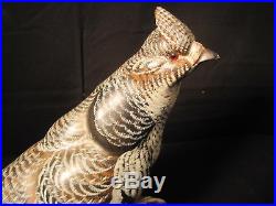 Big Sky Carvers Grouse Bird Figure/sculpture Wood Carved & Hand Painted
