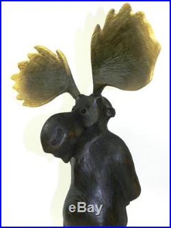 Big Sky Carvers Hand Carved Moose Sculpture