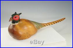 Big Sky Carvers Hand Carved Signed McCarty Wood Carving Pheasant Decoy