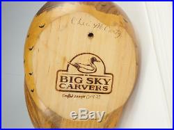 Big Sky Carvers Hand Carved Signed McCarty Wood Carving Pheasant Decoy