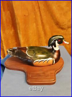 Big Sky Carvers Hand Carved Wood Drake Signed C. May