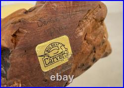 Big Sky Carvers Hand Carved Wood Horned Puffin Signed Life-Size Excellent