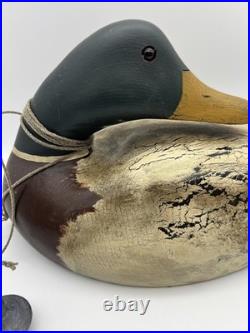 Big Sky Carvers Hand Carved Wood Mallard Duck Decoy Signed By Lee W. Smith