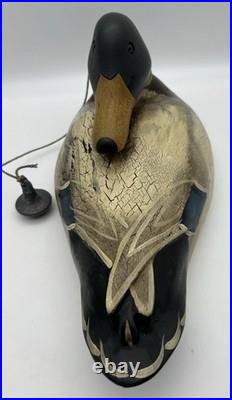 Big Sky Carvers Hand Carved Wood Mallard Duck Decoy Signed By Lee W. Smith