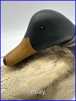 Big Sky Carvers Hand Carved Wood Mallard Duck Decoy Signed By Lee W. Smith