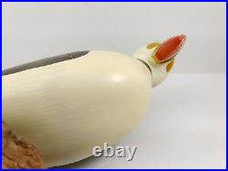 Big Sky Carvers Hand Carved Wood PUFFIN with Glass Eyes Bird Figurine SIGNED