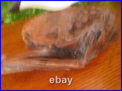 Big Sky Carvers Hand Carved Wood PUFFIN withGlass Eyes Bird Figurine SIGNED &Dated
