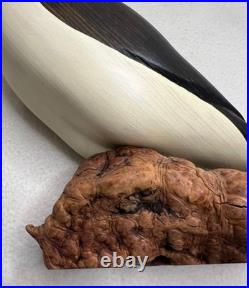 Big Sky Carvers Hand Carved Wood Puffin Glass Eyes Bird Figurine 12