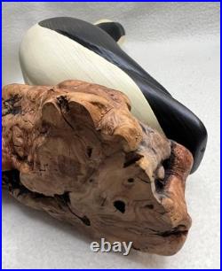 Big Sky Carvers Hand Carved Wood Puffin Glass Eyes Bird Figurine 12