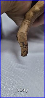 Big Sky Carvers Hand Carved Wood Puffin Glass Eyes Bird Figurine Signed B. Raul