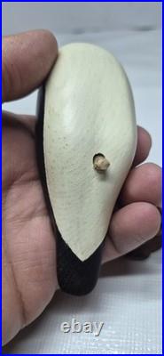 Big Sky Carvers Hand Carved Wood Puffin Glass Eyes Bird Figurine Signed B. Raul