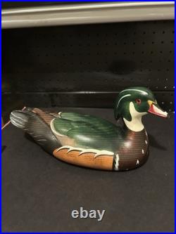 Big Sky Carvers Hand Carved Woodduck Decoy Signed by Chris Linn Montana USA