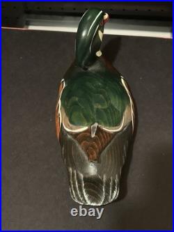Big Sky Carvers Hand Carved Woodduck Decoy Signed by Chris Linn Montana USA