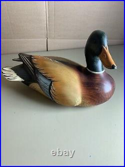 Big Sky Carvers Hand-Carved Wooden Mallard Duck 25th Anniversary Rare