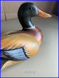 Big Sky Carvers Hand-Carved Wooden Mallard Duck 25th Anniversary Rare