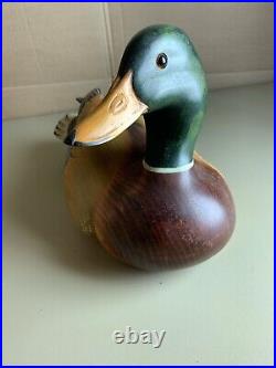 Big Sky Carvers Hand-Carved Wooden Mallard Duck 25th Anniversary Rare