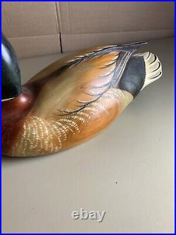 Big Sky Carvers Hand-Carved Wooden Mallard Duck 25th Anniversary Rare