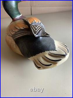 Big Sky Carvers Hand-Carved Wooden Mallard Duck 25th Anniversary Rare