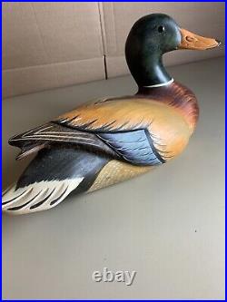 Big Sky Carvers Hand-Carved Wooden Mallard Duck 25th Anniversary Rare