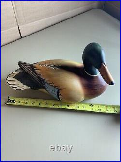 Big Sky Carvers Hand-Carved Wooden Mallard Duck 25th Anniversary Rare