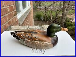 Big Sky Carvers Hand-Carved Wooden Mallard Duck Kissy Durham Signed Rare