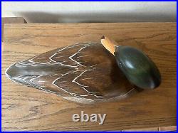Big Sky Carvers Hand-Carved Wooden Mallard Duck Signed and Painted by Artist