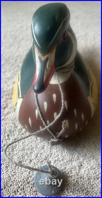 Big Sky Carvers Hand Crafted Drake Decoy 1999 Signed Wood Duck Brandy McManus