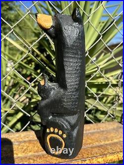 Big Sky Carvers Hand Finished Wood Carved 11 Tall Bear by Jeff Fleming