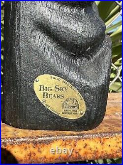 Big Sky Carvers Hand Finished Wood Carved 11 Tall Bear by Jeff Fleming